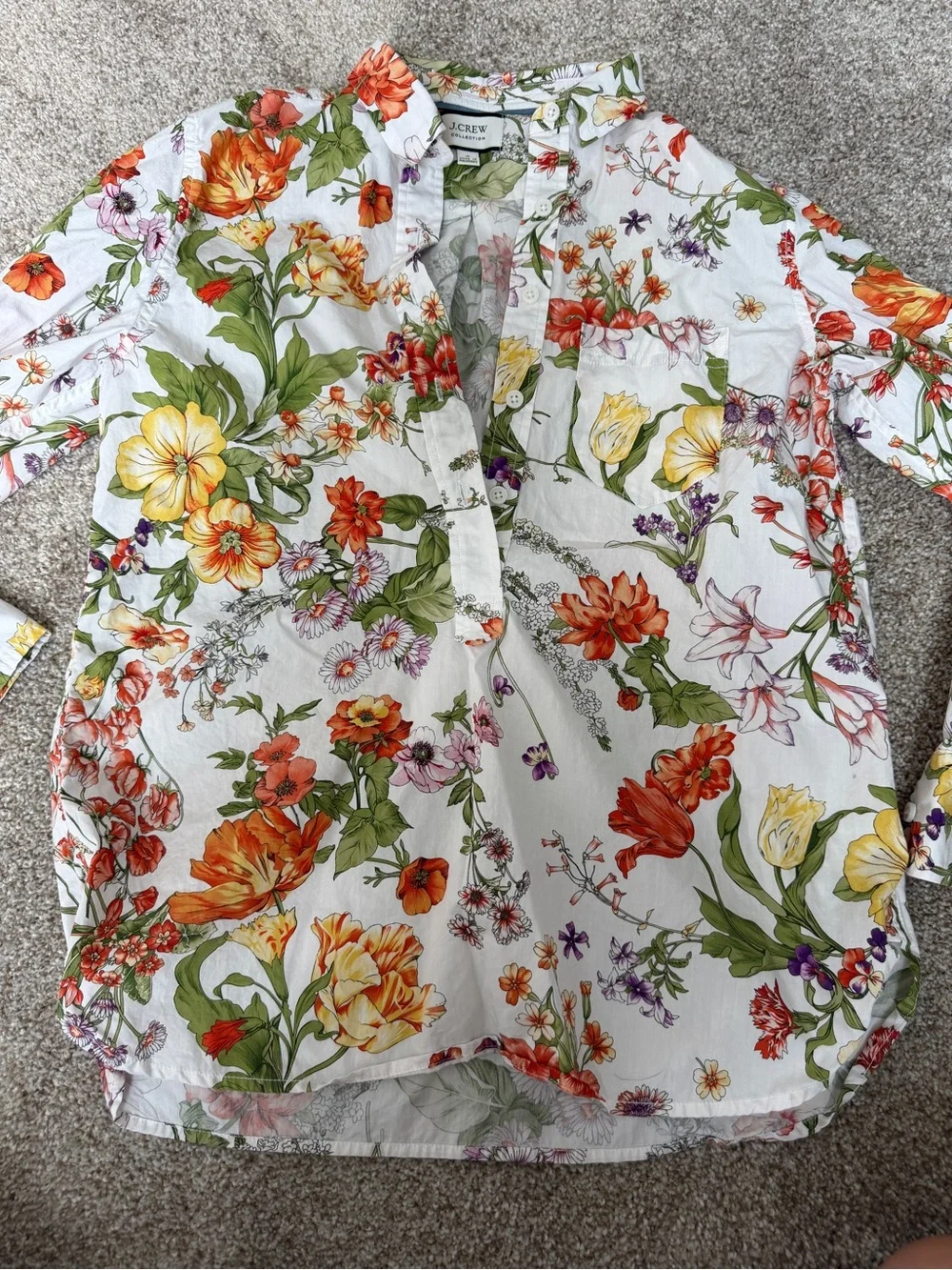 J.Crew Classic Fit Popover shirt in Ratti island botanical print